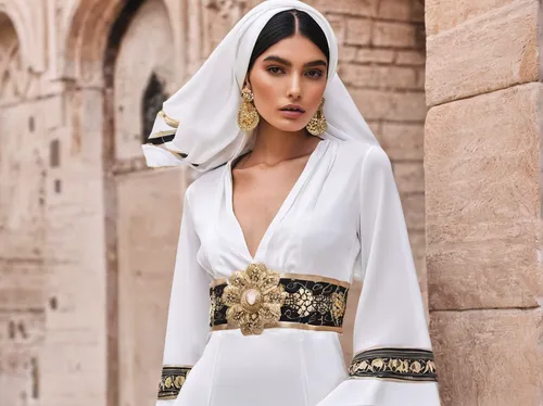 zoroastrian novruz,abaya,egyptian,arabian,arab,middle eastern,priestess,robe,assyrian,hallia venezia,middle eastern monk,bridal dress,white winter dress,bridal clothing,bridal,cleopatra,bridal jewelry,tallit,white silk,iranian,Photography,Fashion Photography,Fashion Photography 14