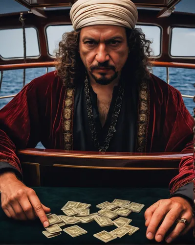 fortune teller,ball fortune tellers,fortune telling,gambler,pirate treasure,saranka,leonardo devinci,jon boat,thames trader,piracy,mayflower,merchant,caravel,metatron's cube,east indiaman,deck of cards,tarot cards,day trading,athos,pirate,Art,Classical Oil Painting,Classical Oil Painting 06