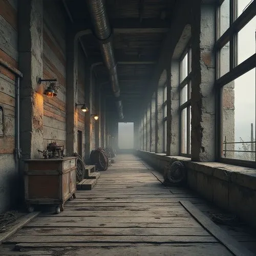 empty factory,fabrik,auschwitz,industrial hall,abandoned train station,abernathy,majdanek,abandoned factory,syberia,dishonored,enb,old factory,lumbago,sanatorium,auschwitz i,refinery,warehouse,auschwitz 1,industrial ruin,norilsk,Photography,General,Realistic