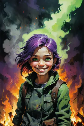 twitch icon,children of war,rosa ' amber cover,sci fiction illustration,book cover,lost in war,fire background,girl with speech bubble,mystery book cover,twitch logo,game illustration,fire artist,apocalyptic,post apocalyptic,renegade,world digital painting,game art,fantasy portrait,parka,the girl's face,Conceptual Art,Oil color,Oil Color 04