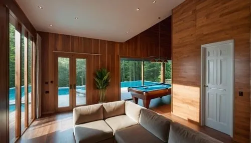 pool house,interior modern design,amanresorts,luxury bathroom,wooden sauna,paneling,wood window,poolroom,fallingwater,contemporary decor,chalet,inverted cottage,forest house,cabin,bohlin,lefay,interior design,great room,summer house,patterned wood decoration