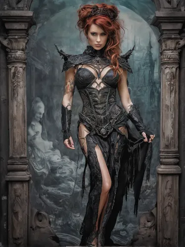 gothic fashion,gothic woman,gothic portrait,gothic style,gothic dress,sorceress,dark angel,gothic,the enchantress,dark gothic mood,clary,fantasy woman,celtic queen,fantasy art,goth woman,fantasy picture,black angel,priestess,huntress,faery,Illustration,Realistic Fantasy,Realistic Fantasy 46