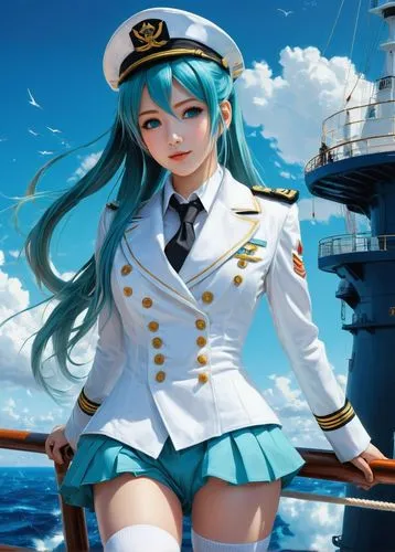 kantai collection sailor,hatsune miku,naval,hamoaze,marineau,at sea,delta sailor,kashima,admiral,seafarer,mikuriya,scharnhorst,shipmaster,hatsune,hmas,hms,miku,kantai,sailor,kinugasa,Conceptual Art,Fantasy,Fantasy 12