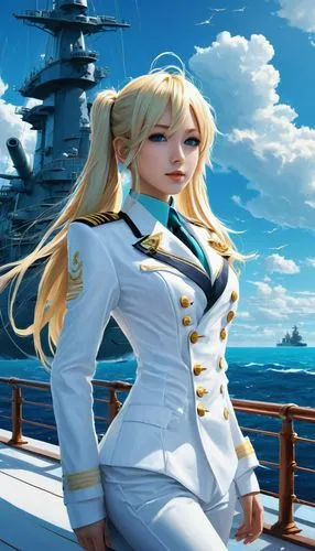 atago,warspite,kantai collection sailor,tirpitz,naval,marineau,illustrious,cruiser aurora,scharnhorst,admiral,yachtswoman,katsuragi,bismarck,delta sailor,navka,uss alabama,millia,naval battle,warship,yamato,Conceptual Art,Fantasy,Fantasy 12