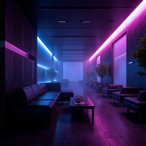 vapor,3d render,nightclub,ambient lights,colored lights,render,atmospheres,ambience,environments,neon coffee,fluorescents,neon light,hotel lobby,neon lights,noncorporate,ultraviolet,synthetic,3d background,volumetric,aesthetic