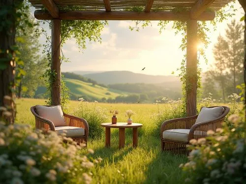 chair in field,outdoor table and chairs,idyllic,meadow landscape,idyll,garden furniture,alfresco,outdoor dining,garden bench,landscape background,summer evening,home landscape,outdoor furniture,green meadow,garden swing,summer meadow,meadow,vineyard,green landscape,spring background,Photography,General,Realistic