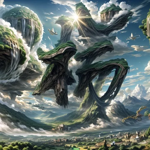 dragon of earth,fantasy landscape,terraforming,mushroom landscape,fantasy picture,green dragon,fantasy art,3d fantasy,dragon tree,mother earth,alien planet,gaia,alien world,skylander giants,nature's wrath,tree of life,the earth,fantasy world,mother nature,earth