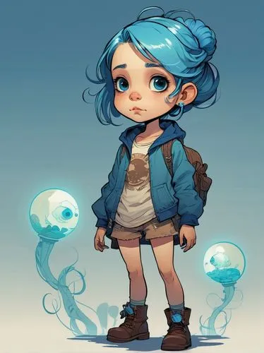 kids illustration,girl with speech bubble,krita,cyan,chibi girl,evie,jellyfish,girl drawing,vector girl,hydrelia,ghost girl,illustrator,karou,game illustration,digital illustration,hilda,mili,halfling,bubble mist,octo,Illustration,Children,Children 04