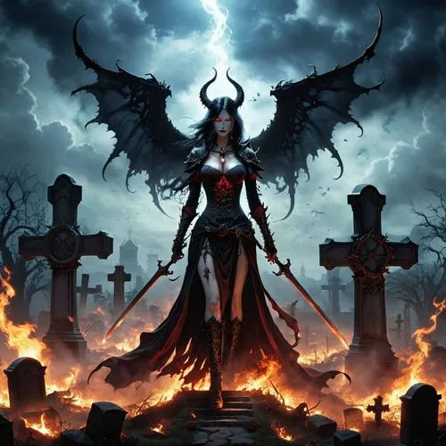 demoness,satana,infernal,malefic,angel of death,samael,abaddon,demona,demonology,demoniac,faustian,azazel,astaroth,dark angel,luciferian,diable,erinyes,kadath,demonata,azel,Conceptual Art,Fantasy,Fantasy 29