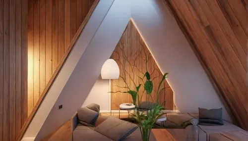 wooden beams,attic,loft,3d rendering,inverted cottage,wood window,hallway space,vaulted ceiling,modern room,wooden windows,modern decor,wooden sauna,interior design,patterned wood decoration,render,daylighting,room divider,interior decoration,bamboo curtain,interior modern design,Photography,General,Realistic