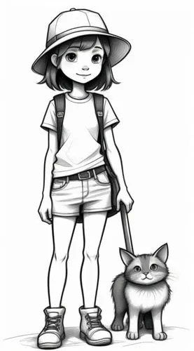 dog walker,girl with dog,parappa,summer line art,cat line art,walking dogs