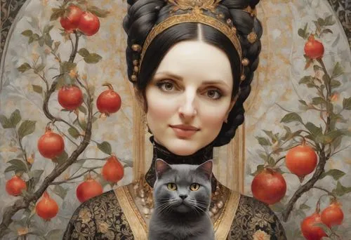 gothic portrait,duchesse,noblewoman,victorian lady,nessarose,fantasy portrait,woman eating apple,drusilla,morgana,noblewomen,palmerston,queen of hearts,elmire,currant,red apples,temperance,stepmother,bulgakov,catharine,peale