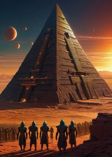 kemet,barsoom,arrakis,mastabas,fremen,pyramids,Illustration,Realistic Fantasy,Realistic Fantasy 03