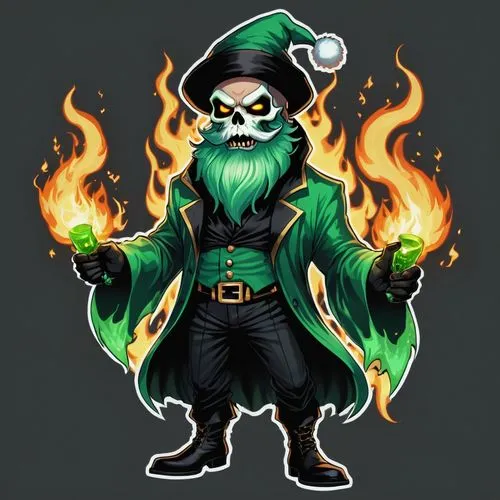 lechuck,lutin,christmas gnome,christmas imp,waldmeister,tiberium,Illustration,Abstract Fantasy,Abstract Fantasy 11