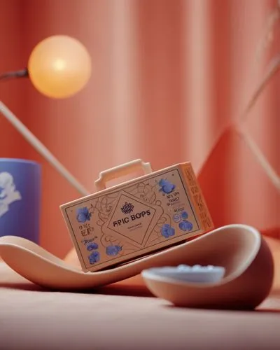 a piece of cardboard sitting on top of a wooden table,mousetraps,vintage mice,crown chocolates,mousetrap,hindmarch,porcelain spoon,Photography,General,Cinematic