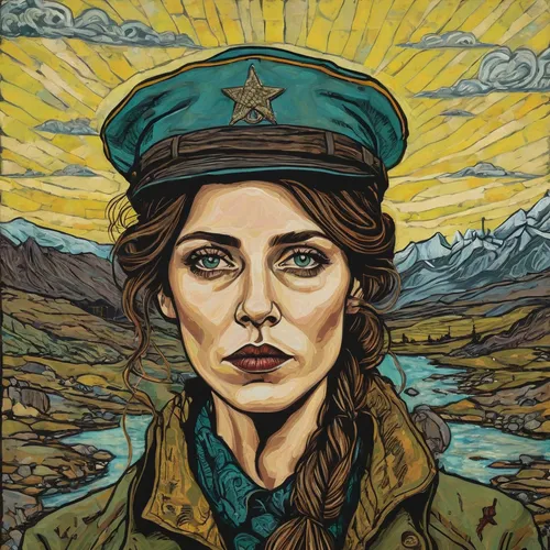 david bates,policewoman,park ranger,montana,vincent van gough,oil on canvas,garda,alberta,russia,the hat of the woman,ranger,portrait of a woman,pilgrim,head woman,the hat-female,art,woman portrait,beret,popart,portrait of a girl,Art,Artistic Painting,Artistic Painting 07