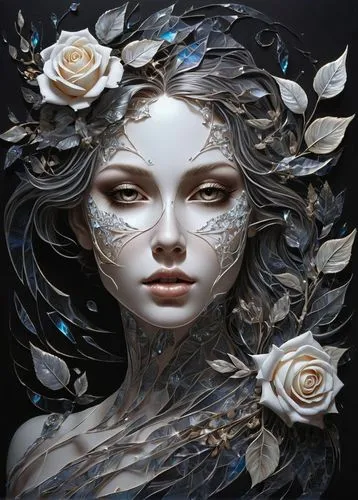 diwata,viveros,masquerade,kommuna,porcelain rose,gardenias,Conceptual Art,Fantasy,Fantasy 27