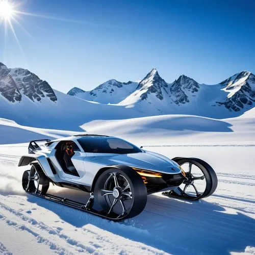 electric sports car,snowmobile,futuristic car,concept car,snowmobiler,ford gt 2020,Photography,General,Realistic