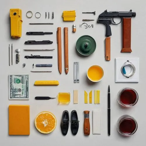 flat lay,summer flat lay,toolkits,objects,flatlay,school tools,components,toolkit,christmas flat lay,sewing tools,accoutrements,tools,art tools,still life photography,toolset,disassembled,music instruments on table,implements,gunsmith,accouterments,Unique,Design,Knolling