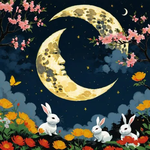 moon and star background,easter background,halloween background,halloween wallpaper,moon night,moon and foliage,Illustration,American Style,American Style 06