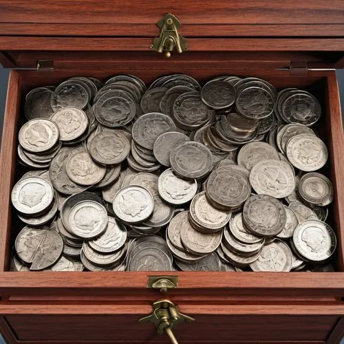 chest full of silver coins, ,coins stacks,savings box,a drawer,treasure chest,silver coin,coins,silver pieces,cents are,silver dollar,moneybox,drawers,coin drop machine,drawer,storage cabinet,pirate t