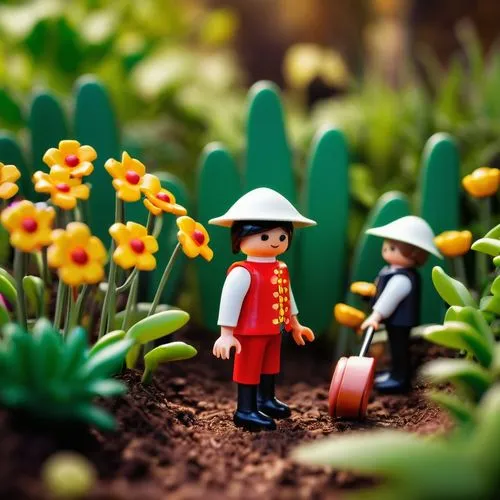 playmobil,gardeners,lego background,landscapers,gardening,horticulturists,greenfingers,daffodils,horticulturalists,work in the garden,flower bed,garden work,miniature figures,flowerbed,garden maintenance,forest workers,flowerbeds,lente,little people,miniland,Unique,3D,Toy