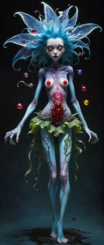 dryad,merfolk,blue enchantress,three-lobed slime,water creature,water nymph,bodypainting,faerie,supernatural creature,polyp,the enchantress,withered,rusalka,voodoo woman,faery,neon body painting,sundew,body painting,evil fairy,symbiotic