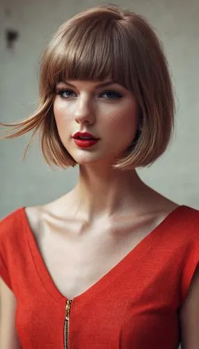 necklines,coppery,shrimpton,neckline,red tunic,swiftlet,poppy red,lady in red,shades of red,vintage woman,short blond hair,women fashion,female model,image manipulation,alopecia,fringes,vintage girl,vintage makeup,refashioned,blonde woman,Photography,Documentary Photography,Documentary Photography 38