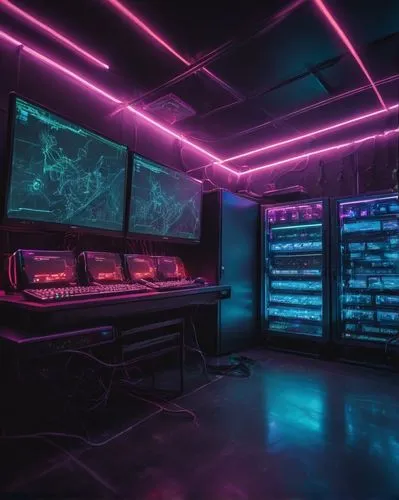computer room,the server room,synth,ufo interior,spaceship interior,cyberpunk,neon coffee,cyberscene,neon ghosts,electrohome,nightclub,aesthetic,neon,neon lights,neon light,game room,cyber,neon arrows,cyberia,neon cocktails,Conceptual Art,Fantasy,Fantasy 31