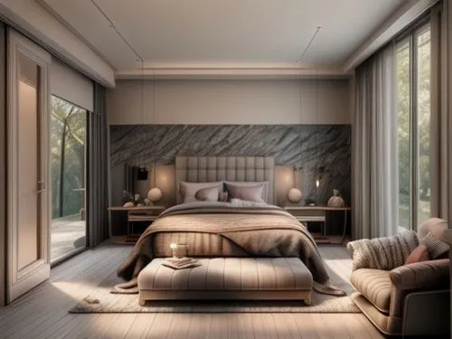 bedroom,modern room,sleeping room,guest room,canopy bed,great room,bedroom window,3d rendering,luxury home interior,contemporary decor,window treatment,interior modern design,danish room,interior design,guestroom,room divider,modern decor,four-poster,japanese-style room,bed