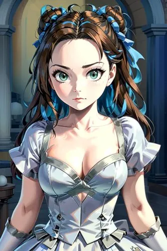 amy lee,a woman with big  sitting in a dress,bridal,kuchel,felicia,dressup,the bride,bride,bridal dress,aerith,cana,celtic queen,principessa,margairaz,dead bride,titania,dirndl,angra,margaery,mabinogi