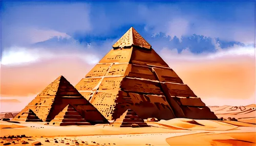 pyramids,eastern pyramid,kharut pyramid,mypyramid,pyramid,khufu,pyramidal,pyramide,the great pyramid of giza,mastabas,step pyramid,kemet,mastaba,stone pyramid,bipyramid,powerslave,ennead,giza,ancient civilization,khafre,Illustration,Paper based,Paper Based 25