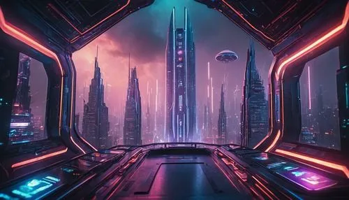 futuristic landscape,spaceship interior,cybercity,futuristic,polara,coruscant,metropolis,sci - fi,ufo interior,scifi,sulaco,tron,cyberview,areopolis,spaceship space,cyberia,space port,synth,vanu,spaceport,Conceptual Art,Sci-Fi,Sci-Fi 13