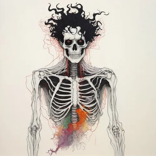 skeletal,vanitas,anatomical,skeleton,metastasis,human skeleton,Illustration,Paper based,Paper Based 19