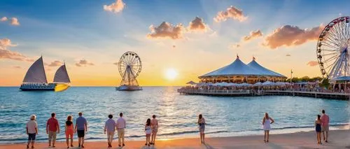 navy pier,sentosa,jumeirah beach,seaside resort,mackinac island,sentosa beach,mamaia,jumeirah beach hotel,mackinac,asiatique,key west,curacao,ferris wheel,carnival tent,mahogany bay,montreaux,rameshwaram,maldives mvr,bahamonde,cruises,Art,Classical Oil Painting,Classical Oil Painting 02