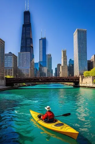 chicago skyline,sea kayaking,kayaking,stand-up paddling,chicago,chicagoland,chicagoan,standup paddleboarding,kayaker,paddleboard,kayaked,paddle board,kayak,kayakers,kayaks,sears tower,dearborn,lakefront,northwestern,bizinsider,Art,Classical Oil Painting,Classical Oil Painting 20