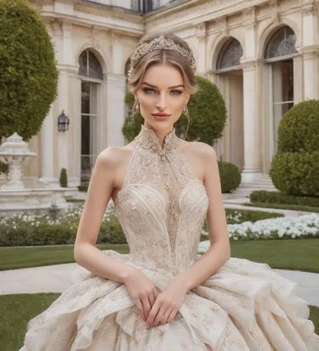 elegant,bridal clothing,bridal dress,elegance,wedding dress,wedding gown,blonde in wedding dress,wedding dresses,lily-rose melody depp,ball gown,madeleine,bridal,bridal jewelry,debutante,evening dress,white rose snow queen,enchanting,romantic look,strapless dress,princess sofia,Photography,Realistic