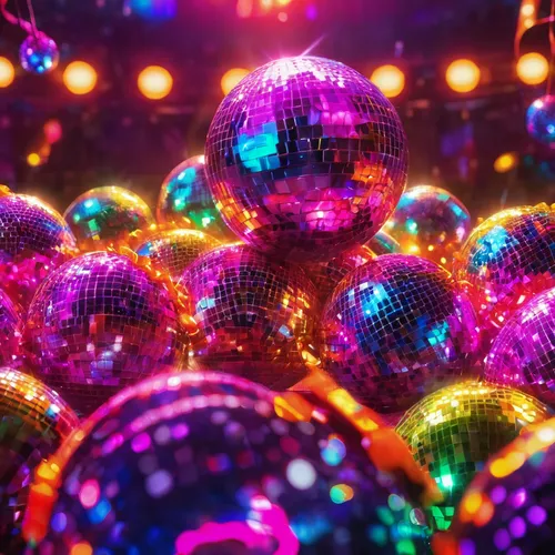 christmas balls background,prism ball,disco,disco ball,mirror ball,orbeez,christmas balls,glass balls,colored lights,glass ball,colorful foil background,cinema 4d,glitters,balls christmas,baubles,christmas tree ball,glittering,silver balls,spheres,bokeh lights,Illustration,Realistic Fantasy,Realistic Fantasy 38