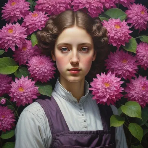 heatherley,girl in flowers,perugini,tretchikoff,valeriana,girl in the garden,Conceptual Art,Daily,Daily 30