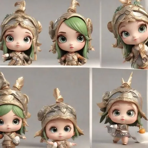 six different images of a doll with many different poses,elves,elf,pinocchios,scandia gnomes,frigga,merlakia,Digital Art,3D