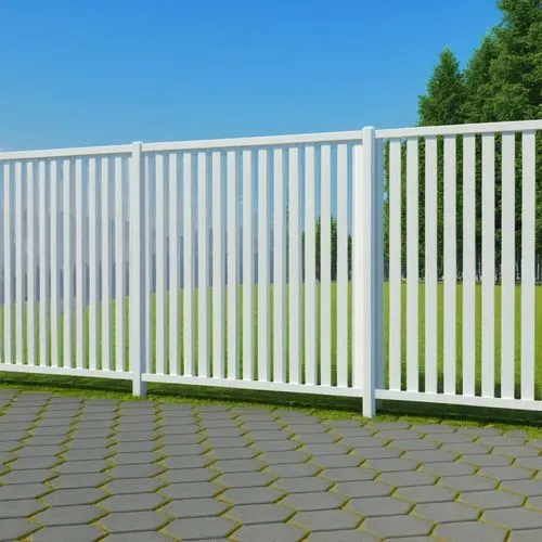 OUTDOOR WHITE FENCE,two white fencing sections in front of a field,garden fence,fence element,fence,white picket fence,fence gate,the fence,Photography,General,Realistic