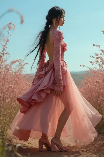 rosa ' the fairy,girl in a long dress,girl in a long dress from the back,rosa 'the fairy,flamenco,quinceaneras