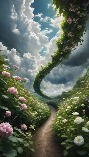 the mystical path,pathway,the path,the way of nature,forest path,way of the roses,Conceptual Art,Fantasy,Fantasy 11