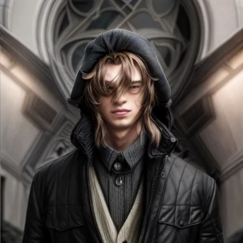 daemon,hooded man,black coat,ushanka,konstantin bow,sci fiction illustration,layered hair,photo manipulation,photomanipulation,hatter,image manipulation,cloak,photoshop manipulation,world digital painting,cg artwork,trench coat,corvin,the son of lilium persicum,edit icon,overcoat