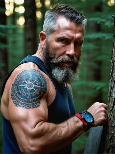 woodsman,lumberjack,edge muscle,muscular,farmer in the woods,triceps,danila bagrov,merle black,muscle icon,nature and man,nordic bear,popeye,barbarian,biceps,lumberjack pattern,fitness tracker,fitness band,dane axe,axe,men's watch,Art,Artistic Painting,Artistic Painting 23