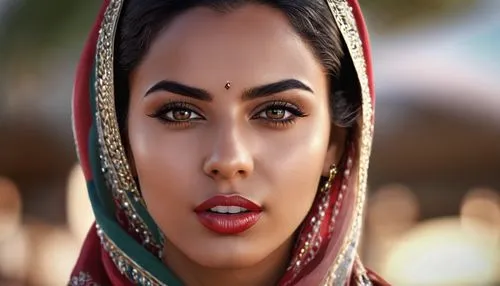 BEAUTIFUL WOMAN, FLASHING EYES, MOUTH WITH SHINY LIPSTICK, THICK EYEBROWS, LONG SHOT, CASUAL CLOTHES,indian woman,arab,muslim woman,islamic girl,arabian,omani,indian girl,indian bride,pure arab blood,