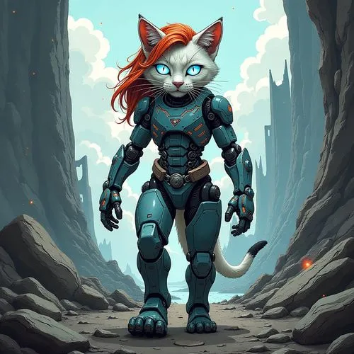 cat warrior,kittani,thundercats,eqecat,felo,cartoon cat,Conceptual Art,Sci-Fi,Sci-Fi 05