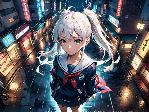 junko,ia,sakamaki,kokoro,takane,walking in the rain,Anime,Anime,Realistic