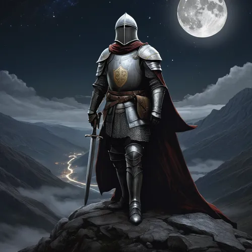 knight armor,knight,crusader,paladin,templar,heroic fantasy,lone warrior,iron mask hero,king arthur,night watch,knight tent,armored,wall,excalibur,armor,joan of arc,heavy armour,roman soldier,knight festival,fantasy picture,Illustration,Realistic Fantasy,Realistic Fantasy 07