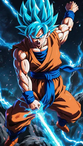 In a dystopian future, Goku fights as Super Saiyan Blue to protect humanity.,goku,son goku,cleanup,trunks,kame sennin,takikomi gohan,vegeta,toori,defense,dragon ball,april fools day background,stone b